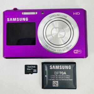 Samsung DV150F Digital Camera 16.2MP Purple Dual LCD Screen Smart WiFi | TESTED